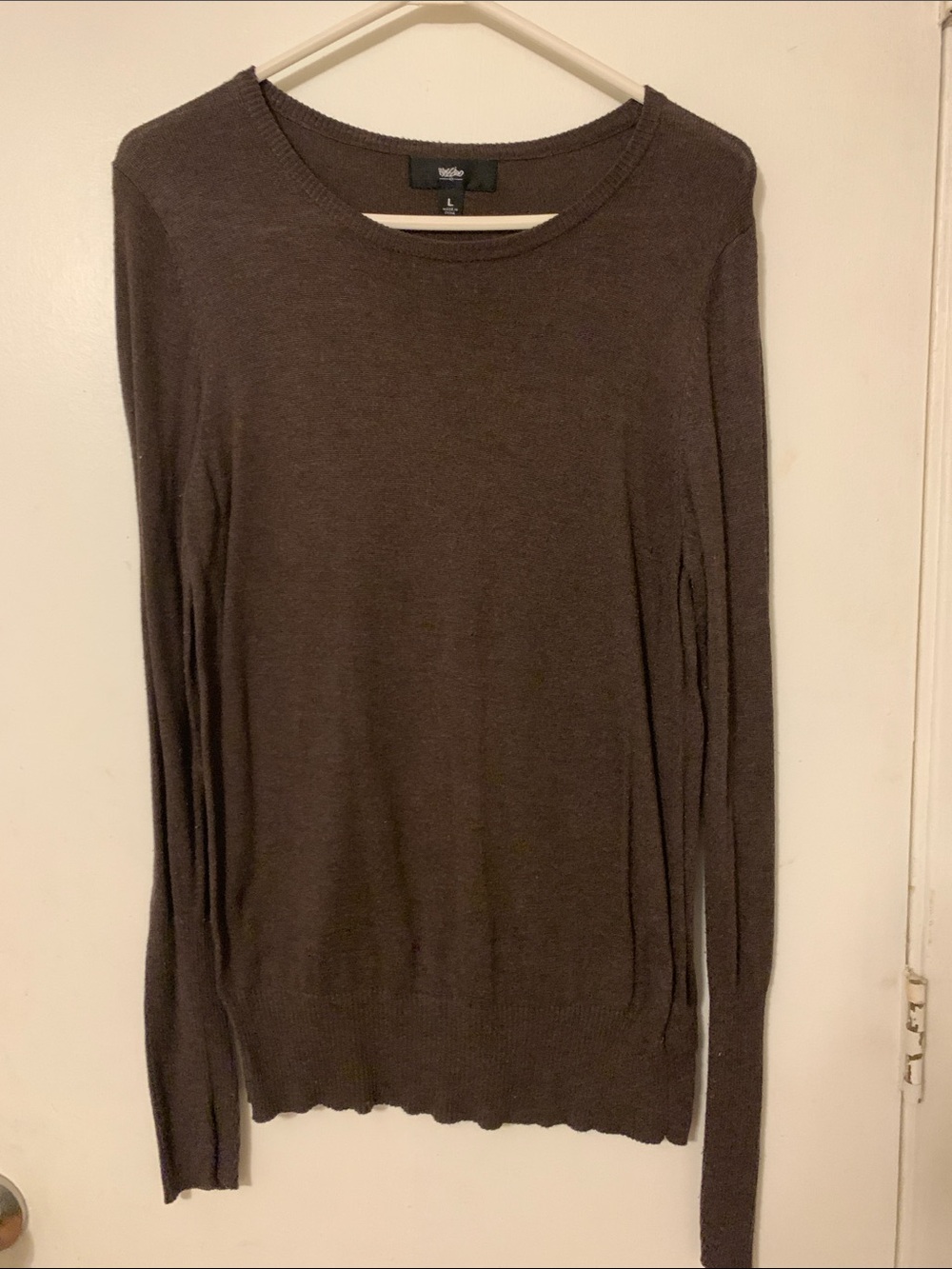 Mossimo Supply Co. Brown Scoopneck Long-Sleeve Sweater